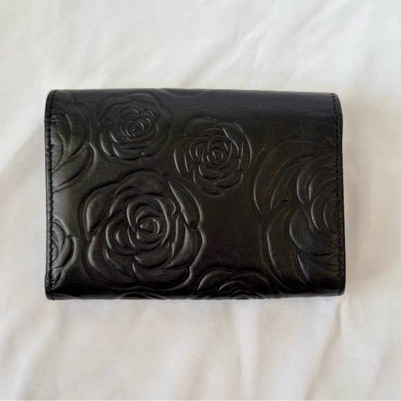 Vintage Brighton “Sugarshine Med Wallet” Chic Black Floral Embossed Wallet - Picture 6 of 7